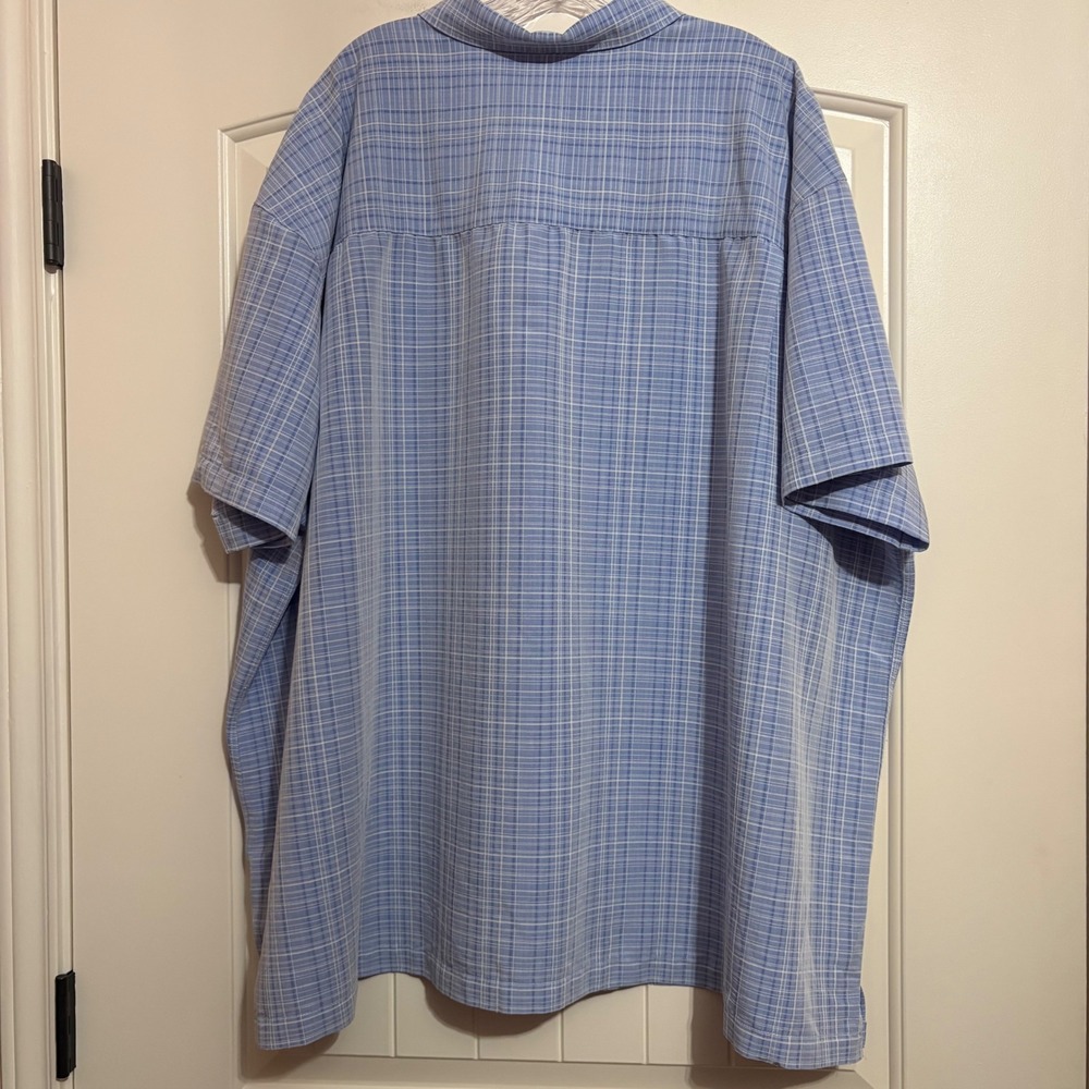 The Foundry Supply Co. Bundle Mens 4XL Button Down Polo Shirt Short Sleeve Blue‎ - Picture 6 of 15
